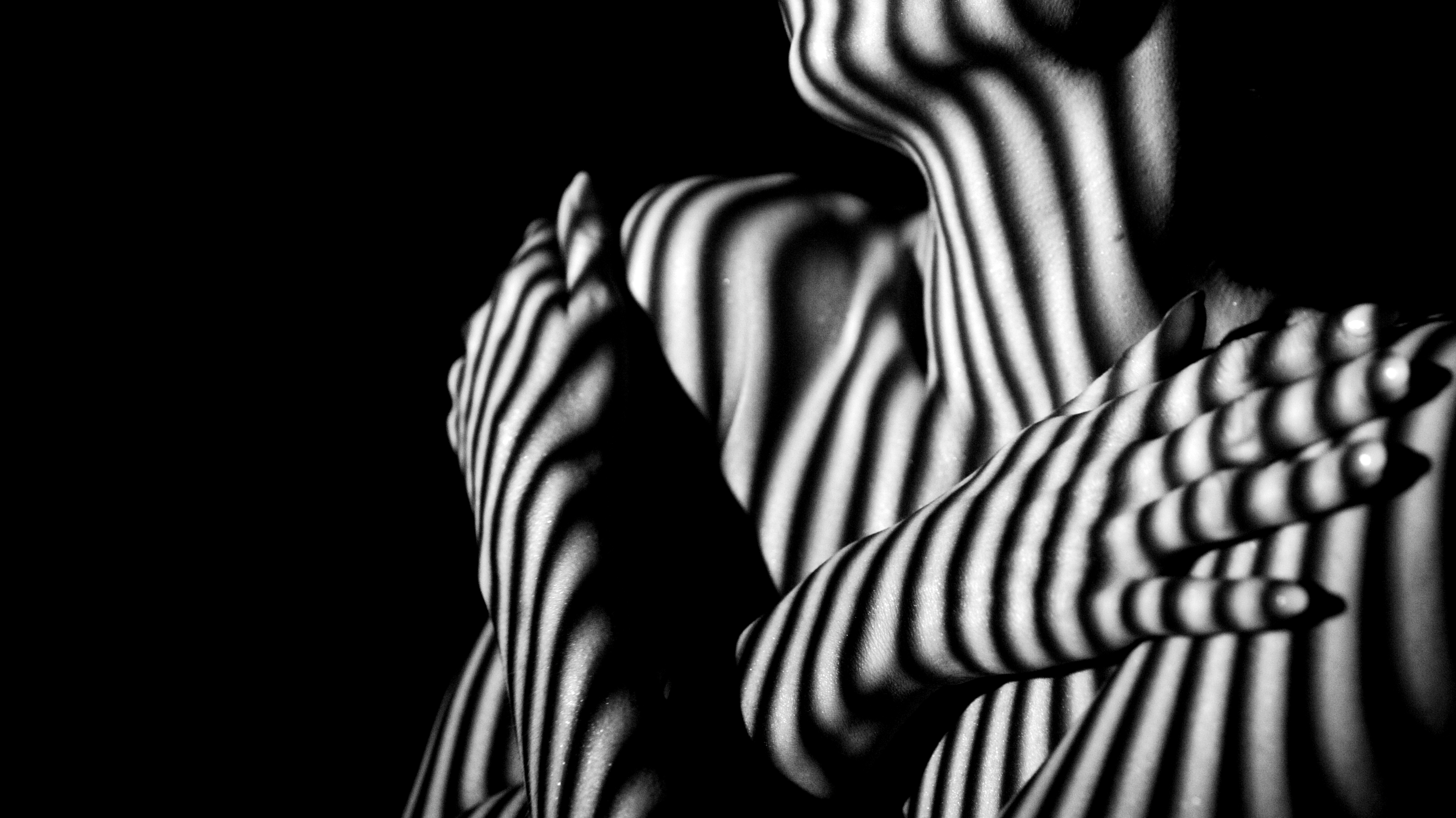 Female Body In Stripes Female Body In Stripes